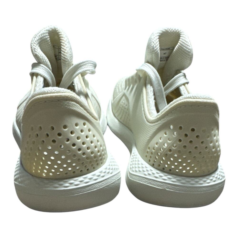 Lite Ride Pacer By Crocs 204967 Off White Comfort Shoes Mens Size 7 Women 9 - Picture 4 of 7